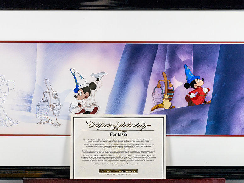 Mickey Mouse Fantasia Progression Limited Edition Cel 1994 Disney